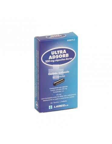 ULTRA ADSORB 200 mg 30 CAPSULAS DURAS