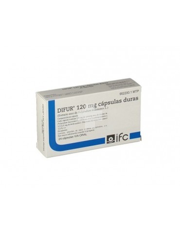 DIFUR 120 mg CAPSULAS DURAS, 24 cápsulas