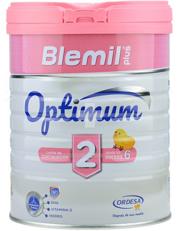 Blemil Plus 2 Optimum 800 g leche rica en compuestos presentes en la leche materna
