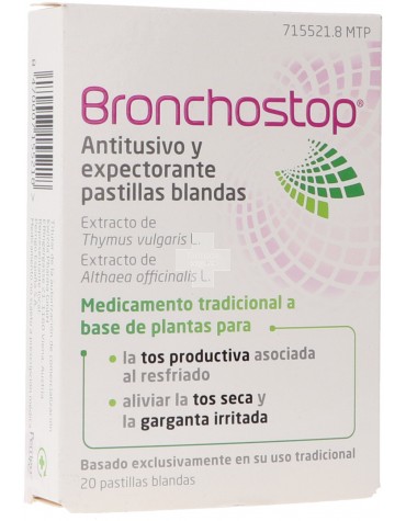 Bronchostop Antitusivo y Expectorante 20 Pastillas