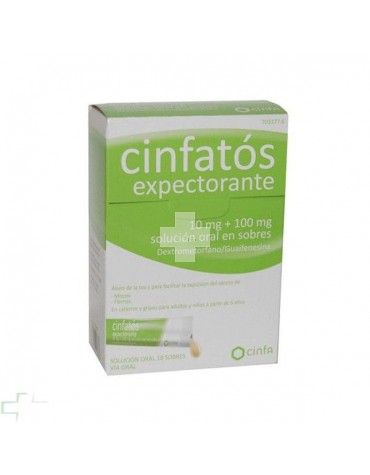 Cinfatos Expectorante  10 mg + 100 mg Solución Oral En Sobres - 18 Sobres