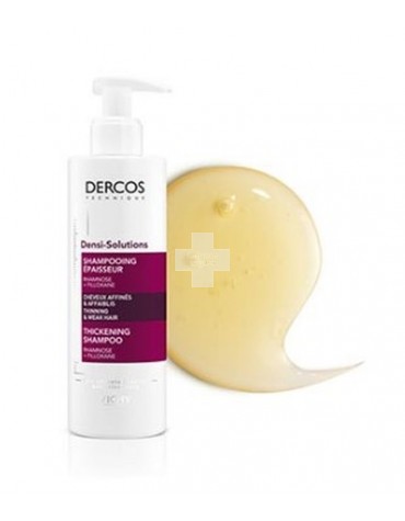Dercos Champú Densi Solutions 250 ml, elimina impurezas y revitaliza tu cabello desde la raíz.