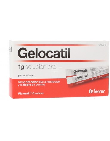 Gelocatil 1g Solución Oral 10 Sobres