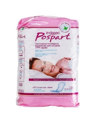 Indasec Pospart, compresas tocológicas específicas para el parto