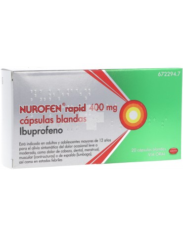 Nurofen Rapid 400 mg Capsulas Blandas - 20 Cápsulas