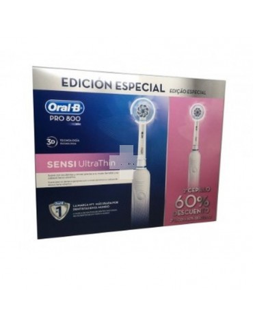 Duplo Cepillo Oral-B Pro 800 Sensi UltraThin.