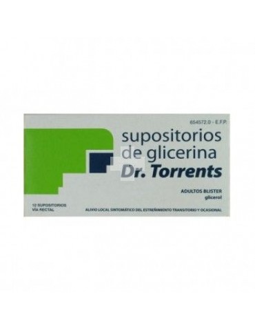 Supositorios De glicerina Dr. Torrents Adultos Blister - 12 Supositorios
