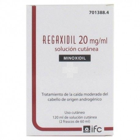 Regaxidil 20 mg /ml Solución Cutanea - 120 ml (2 Frascos De 60 ml) 