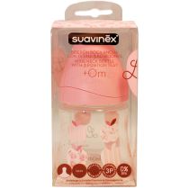Suavinex Biberón Boca Ancha Liberty Rose +0m