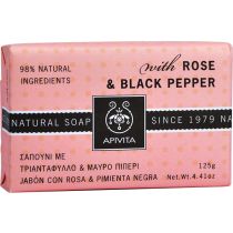 Apivita Jabón Natural Con Rosa y Pimienta Negra
