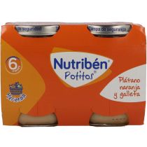 Nutribén Potito Plátano, Naranja y Galleta