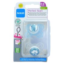 Mam Chupetes Perfect Start 0-2 meses Silicona Azul
