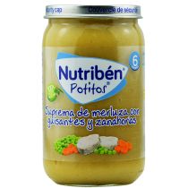 Nutribén Suprema de merluza, guisantes y zanahoria