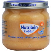 Nutribén Potito Manzana, naranja, plátano, pera y mandarina