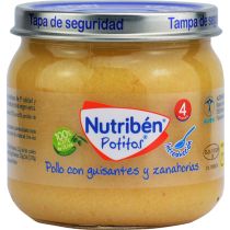 Nutribén Potito de Pollo con Guisantes y Zanahorias 120 gr