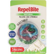 Repel Bite Natural 3 Pulseras de Cuerda Ajustables con Citronela