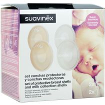 Suavinex Set de Conchas Protectoras y Recolectoras. Protecciones de pezones sensibles e irritados