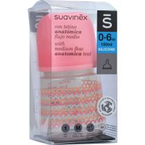 Suavinex Biberón Memories Rosa Tetina Silicona 0-6 meses 150 ml