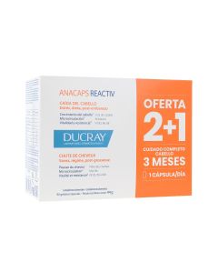 Anacaps Reactiv Cápsulas 2 +1 de regalos- tratamiento completo para 3 meses de Ducray