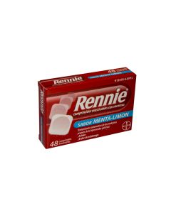Rennie 680 mg/80 mg comprimidos masticables con sacarosa  48 comprimidos
