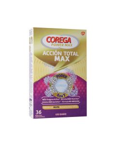 Tabletas Limpiadoras para Prótesis Corega Acción Total Max