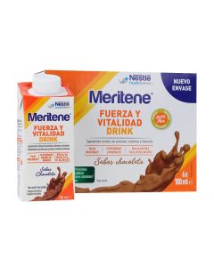 Meritene Fuerza y Vitalidad Pack Batidos de Chocolate 6 Uds.