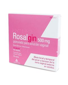 ROSALGIN 500 mg GRANULADO PARA SOLUCION VAGINAL, 10 sobres