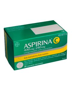 Aspirina c 400 mg/240 mg comprimidos efervescentes  10 comprimidos