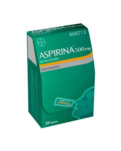 Aspirina 500 mg granulado  10 sobres