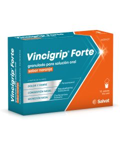 VINCIGRIP FORTE  GRANULADO PARA SOLUCION ORAL SABOR NARANJA, 10 sobres