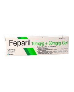 FEPARIL 10mg/g + 50mg/g GEL, 1 tubo de 40 g