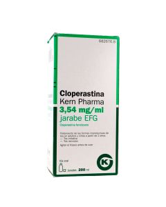 Cloperastina kern pharma 3,54 mg/ml jarabe, 1 frasco de 200 ml