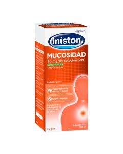 INISTON MUCOSIDAD 20mg/ml SOLUCION ORAL SABOR MENTA, 1 frasco de 150 ml