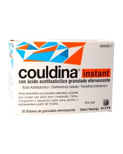 COULDINA INSTANT CON ACIDO ACETILSALICILICO GRANULADO EFERVESCENTE, 20 sobres