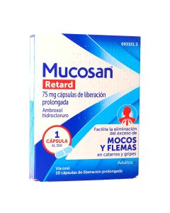 MUCOSAN RETARD 75 mg CAPSULAS DE LIBERACION PROLONGADA, 10 cápsulas
