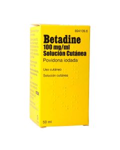 BETADINE 100 MG/ML SOLUCIÓN CUTÁNEA, 1 frasco de 50 ml