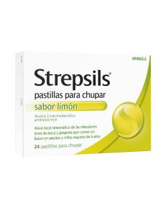 STREPSILS pastillas para chupar sabor limon, 24 pastillas
