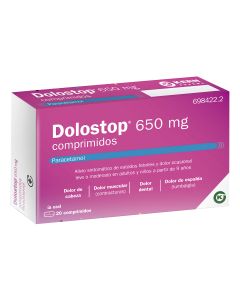 DOLOSTOP 650 MG COMPRIMIDOS, 20 comprimidos