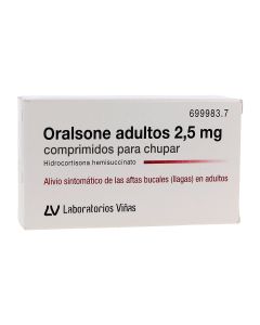 Oralsone  adultos 2,5 mg comprimidos para chupar, 12 comprimidos