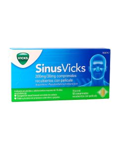 SINUSVICKS 200MG/30MG COMPRIMIDOS RECUBIERTOS CON PELICULA, 12 comprimidos (Blister  PVC/PCTFE/AL)