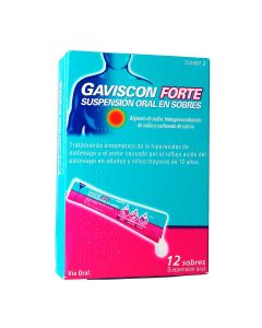 GAVISCON FORTE SUSPENSION ORAL EN SOBRES, 12 sobres