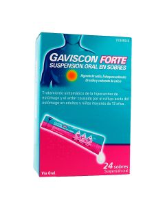 Gaviscon forte suspension oral en sobres, 24 sobres