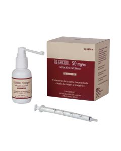 REGAXIDIL 50 mg/ml SOLUCION CUTANEA, 4 frascos de 60 ml