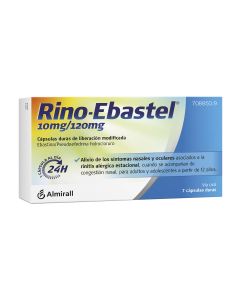 RINO-EBASTEL 10 mg/120 mg CAPSULAS DURAS DE LIBERACION MODIFICADA, 7 cápsulas