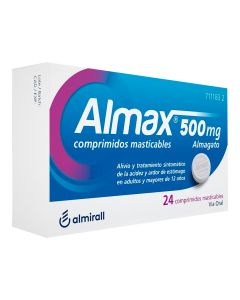 ALMAX 500 mg COMPRIMIDOS MASTICABLES,24 comprimidos