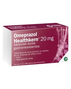 OMEPRAZOL HEALTHKERN 20 mg CÁPSULAS DURAS GASTRORRESISTENTES 14 cápsulas (blister)