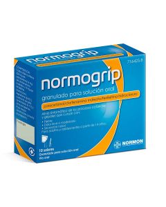 NORMOGRIP FORTE GRANULADO PARA SOLUCION ORAL, 10 sobres