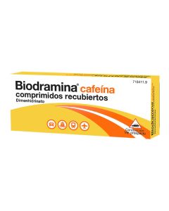 BIODRAMINA CAFEINA COMPRIMIDOS RECUBIERTOS, 4 comprimidos