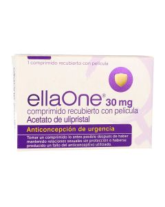 Ellaone 30 mg comprimido recubierto con pelicula, 1 comprimido
