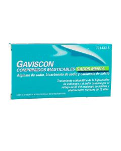 GAVISCON COMPRIMIDOS MASTICABLES SABOR MENTA,24 comprimidos